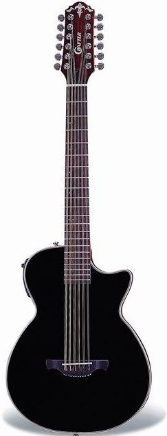 Акустическая гитара CRAFTER CT-120-12/EQBK- 12 струнная гитара с подключением, чёрная