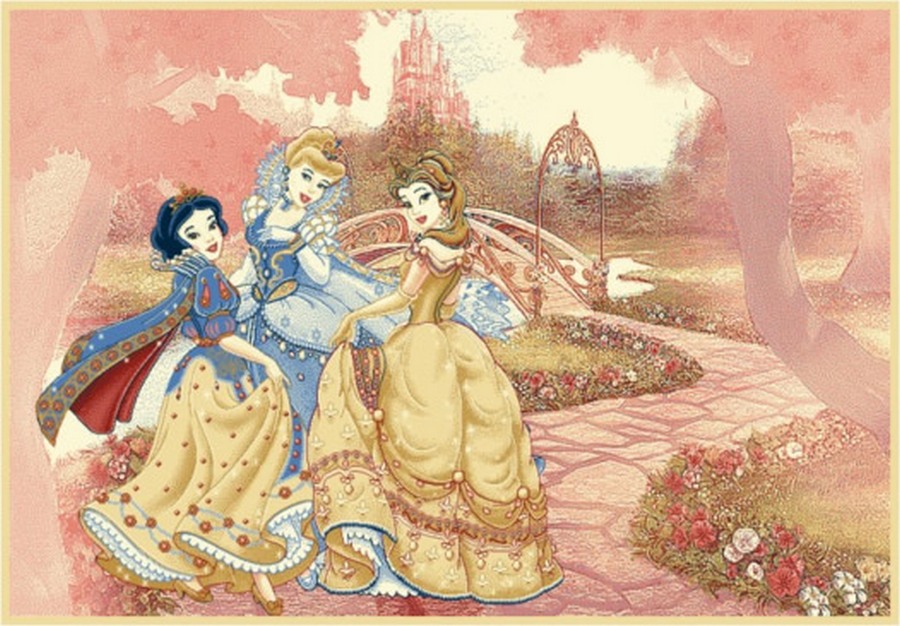 Ковер Люберецкие ковры Disney Принцессы у замка 07-40657 [6895]