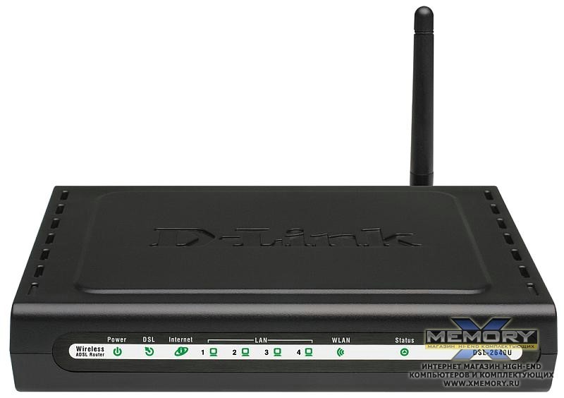 Модем D-link <DSL-2640U> Wireless G ADSL2/2+ Router (AnnexA, 4UTP 10/100Mbps, 802.11b/g, 54Mbp