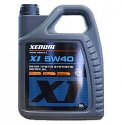 Моторное масло XENUM Синтетическое с эстерами X1 5w40 Ester Hybrid. XNM-X1-5W40-5L, 5л., Бельгия