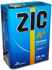 Моторное масло ZIC Полусинтетическое A Plus 5W30, 4л -APLUS-5W30-4L, 4 л