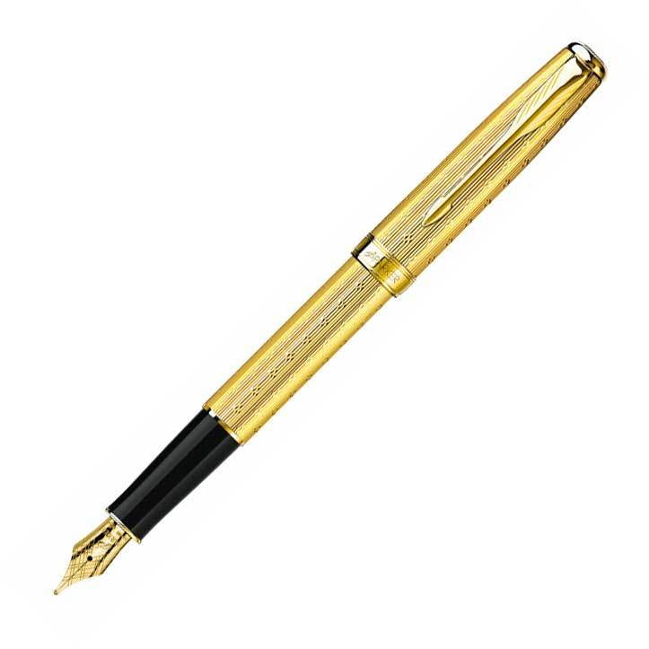 Parker Перьевая ручка Sonnet Chisseled Golden GT FP