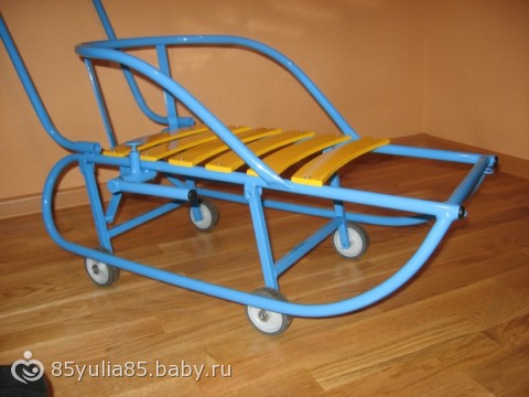 санки коляска с колесами 
