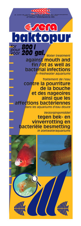 SERA BAKTOPURR средство против бактериальных инфекций, плавниковой гнили, инфекций ротовой полости