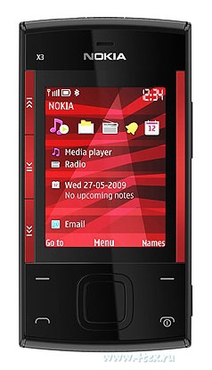 Nokia X3-00 CWM black red