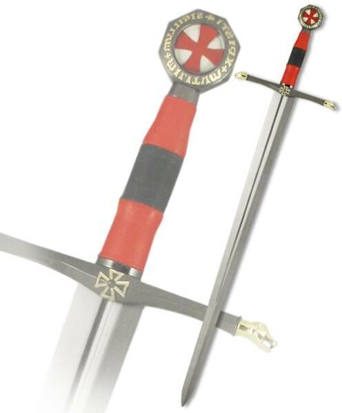 Сувенирный меч рыцарский 'Крестоносца', черное золото