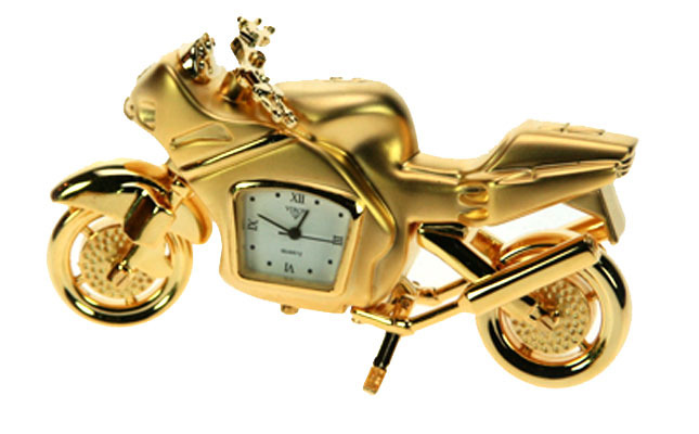 VIRON Часики сувенирные Мотоцикл, коллекция 11*5см